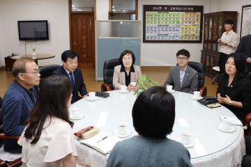 군포시의회 제9대 후반기 의장단 및 상임위원장 지역 내 기관방문 - 군포의왕교육청